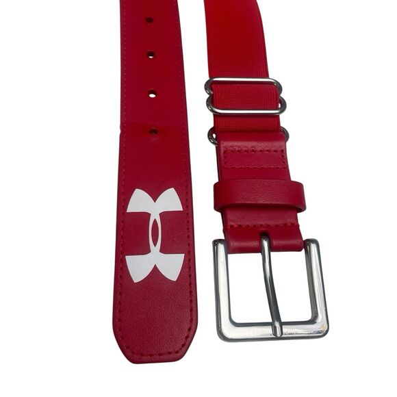 Under Armour Belt Men's One Size Red Adjustable Elastic Stretch Uniform Baseball - Picture 11 of 11
